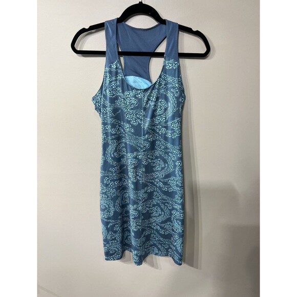 Columbia Omni Shade Omni Wick Dress Green Blue Razorback Tank Womans Small - Picture 1 of 8